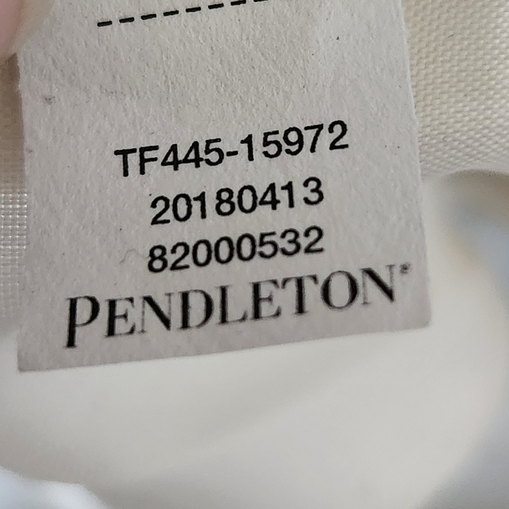 Pendleton Santa Clara Jacquard Wool Bomber Jacket Womens Small Cream Blue - Picture 6 of 10
